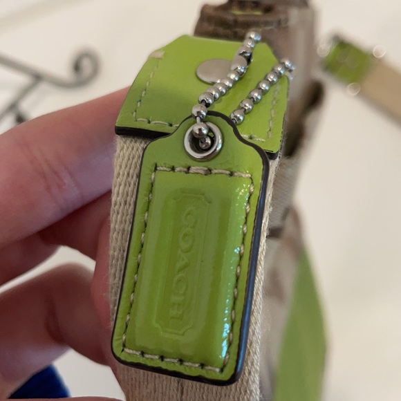 Coach Light Tan & Green Purse - Picture 9 of 9